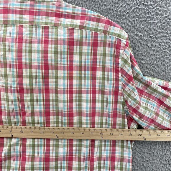 Bonobos Shirt Men's Large Red Green Plaid Preppy Slim Fit Seersucker Button Up - Picture 7 of 9